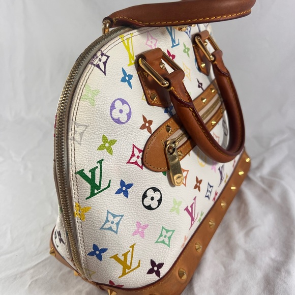 LOUIS VUITTON Authentic Monogram Multicolor White Base Alma Made in USA M92647 - Picture 5 of 17